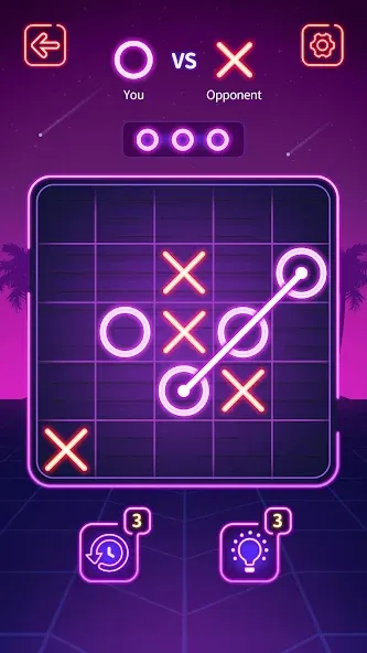 Tic Tac Toe - Offline XOXO (Тиктактое) МОД/Взлом [Много денег, Монет и Все открыто] Screenshot 1