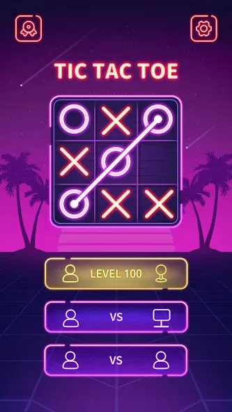 Tic Tac Toe - Offline XOXO (Тиктактое) МОД/Взлом [Много денег, Монет и Все открыто] Screenshot 3