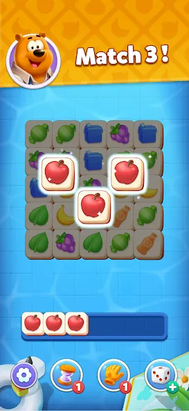 Tile Match - Brain Puzzle Game (Тайл Матч) МОД/Взлом [Все открыто, Дополнительные деньги и Меню MOD] Screenshot 1