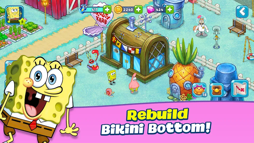 SpongeBob Adventures: In A Jam (Спанч Боб приключения) МОД/Взлом [Много денег, Монет и Все открыто] Screenshot 1