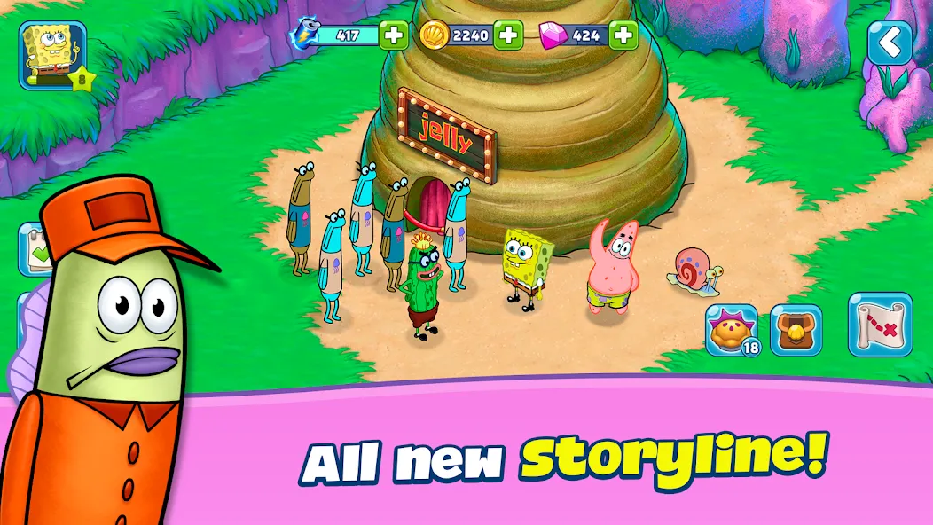 SpongeBob Adventures: In A Jam (Спанч Боб приключения) МОД/Взлом [Много денег, Монет и Все открыто] Screenshot 4