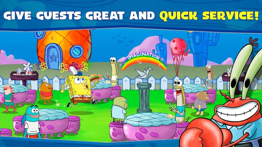 SpongeBob: Krusty Cook-Off МОД/Взлом [Деньги, Монеты и Меню MOD] Screenshot 3