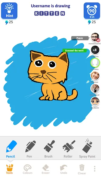 Draw N Guess Multiplayer МОД/Взлом [Много монет, Открытые уровни и Мега MOD] Screenshot 1