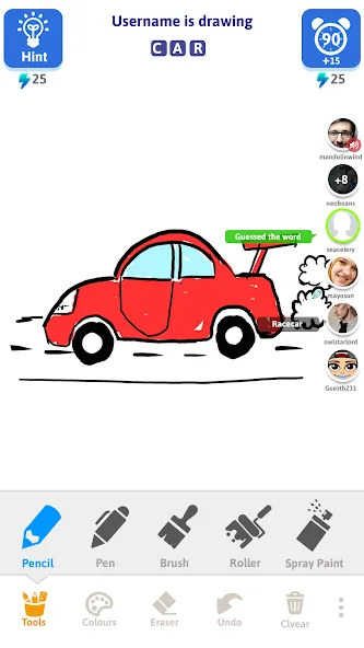 Draw N Guess Multiplayer МОД/Взлом [Много монет, Открытые уровни и Мега MOD] Screenshot 2