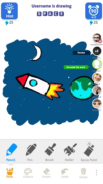 Draw N Guess Multiplayer МОД/Взлом [Много монет, Открытые уровни и Мега MOD] Screenshot 3