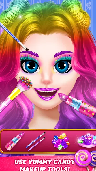 DIY Candy Makeup-Beauty Salon (ДИУАИ Мейкап) МОД/Взлом [Бесконечные деньги, Монеты и Мега MOD] Screenshot 2