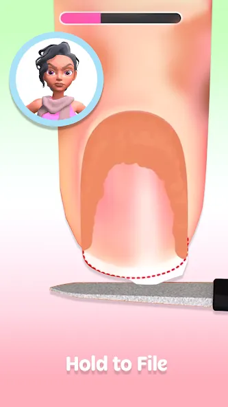 Nail Salon 3D МОД/Взлом [Все открыто, Дополнительные деньги и Меню MOD] Screenshot 1
