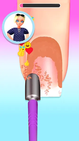 Nail Salon 3D МОД/Взлом [Все открыто, Дополнительные деньги и Меню MOD] Screenshot 2