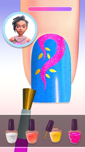 Nail Salon 3D МОД/Взлом [Все открыто, Дополнительные деньги и Меню MOD] Screenshot 5