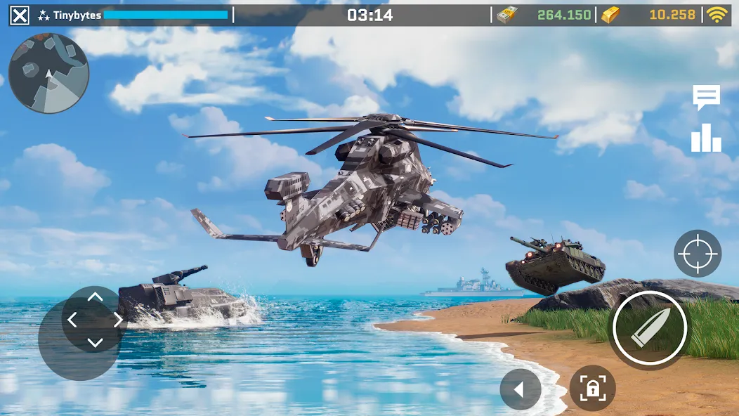 Massive Warfare: Tanks PvP War (Массовая война) МОД/Взлом [Деньги, Монеты и Меню MOD] Screenshot 1