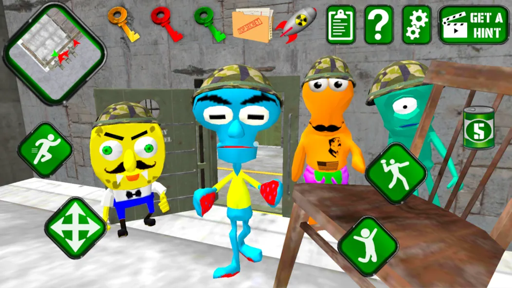 Sponge Area 51. Neighbor Alien МОД/Взлом [Меню, Бесконечные монеты и Открытые уровни] Screenshot 4
