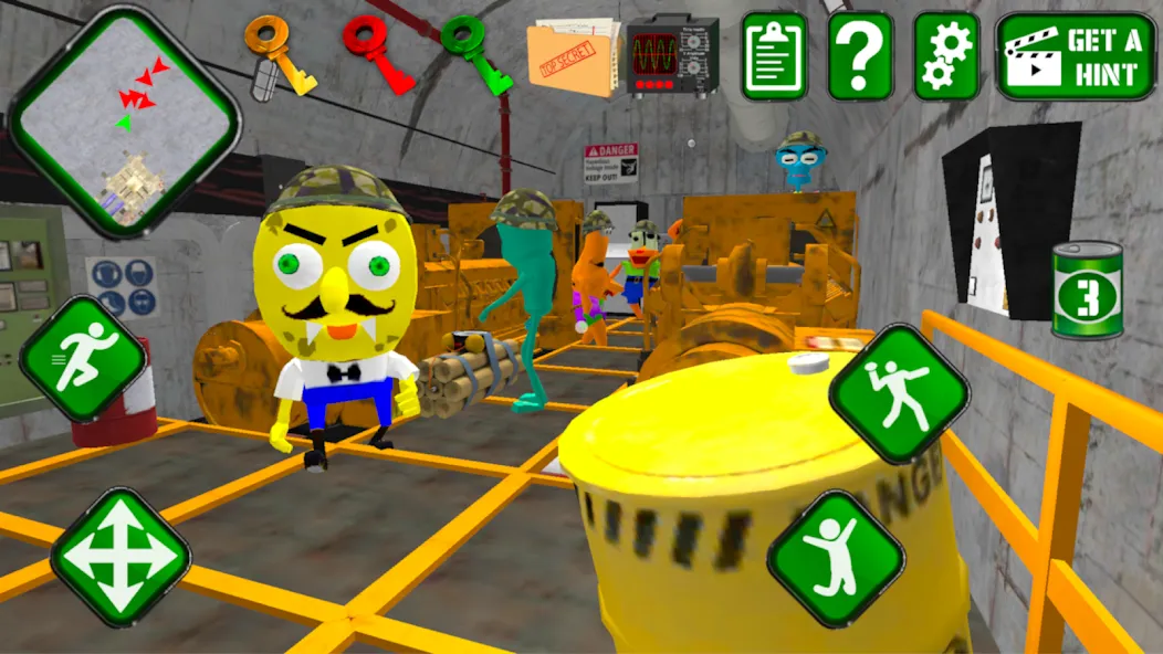 Sponge Area 51. Neighbor Alien МОД/Взлом [Меню, Бесконечные монеты и Открытые уровни] Screenshot 5