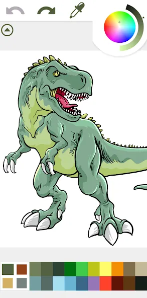 Dinosaurs Coloring Book Dino МОД/Взлом [Меню, Бесконечные монеты и Открытые уровни] Screenshot 1