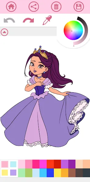 Princess Coloring Book Game МОД/Взлом [Деньги, Монеты и Меню MOD] Screenshot 3