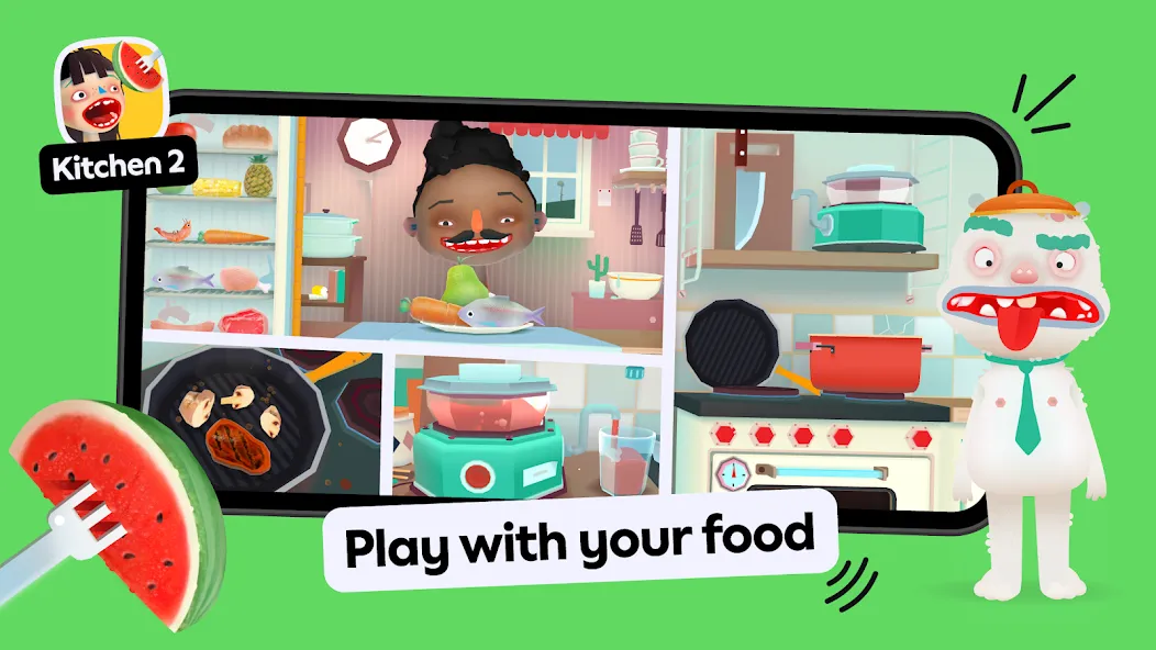 Toca Boca Jr (Тока Китчен 2) МОД/Взлом [Меню, Бесконечные монеты и Открытые уровни] Screenshot 2