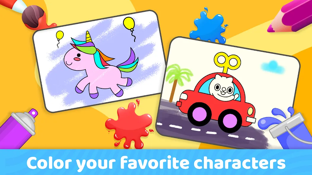 Toddler Coloring Book For Kids МОД/Взлом [Деньги, Монеты и Меню MOD] Screenshot 2