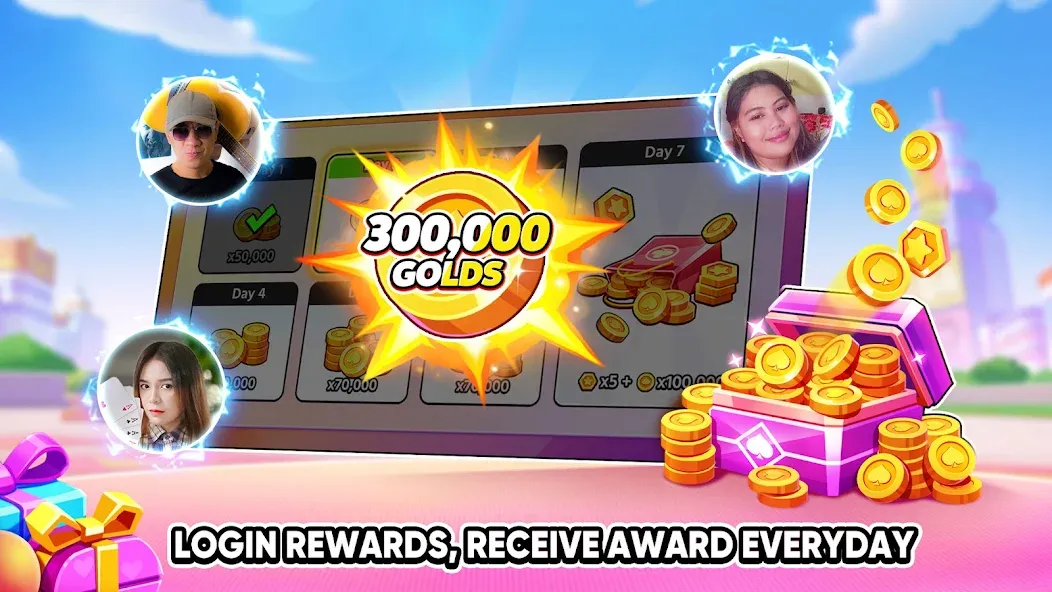 Tongits Go - Mines Slots Pusoy (Тонгитс Го) МОД/Взлом [Деньги, Монеты и Меню MOD] Screenshot 5
