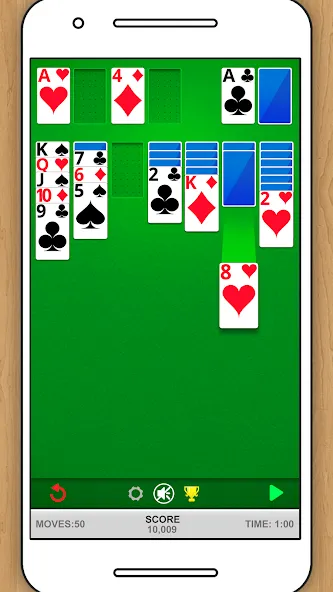 SOLITAIRE CLASSIC CARD GAME МОД/Взлом [Деньги, Монеты и Меню MOD] Screenshot 2