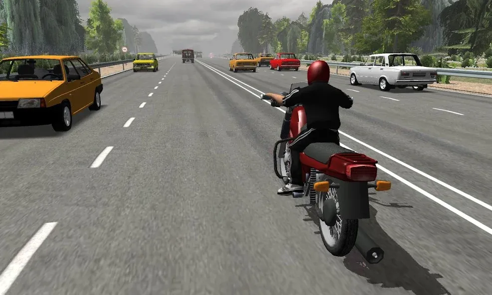 Russian Moto Traffic Rider 3D МОД/Взлом [Много монет, Открытые уровни и Мега MOD] Screenshot 1