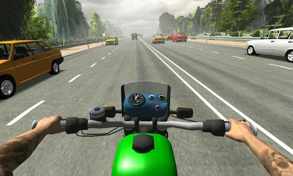 Russian Moto Traffic Rider 3D МОД/Взлом [Много монет, Открытые уровни и Мега MOD] Screenshot 3