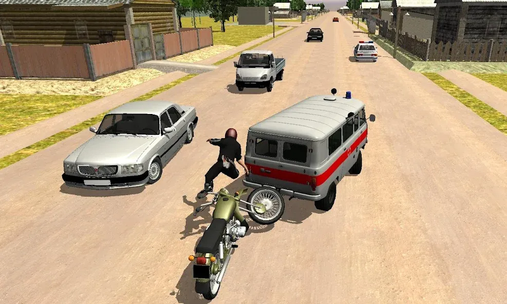 Russian Moto Traffic Rider 3D МОД/Взлом [Много монет, Открытые уровни и Мега MOD] Screenshot 4