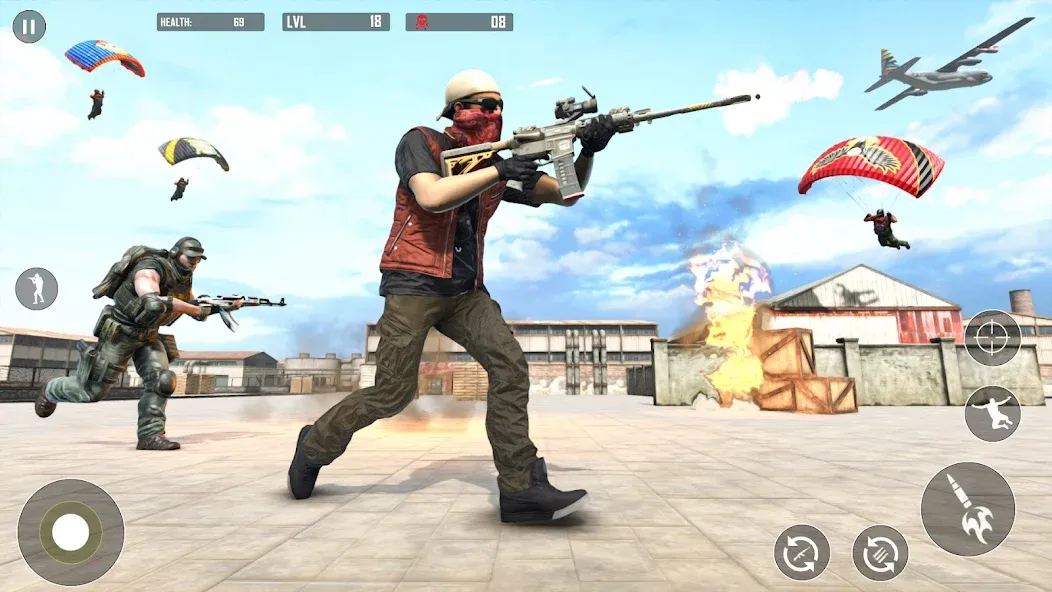 Battlegrounds Fire Squad War МОД/Взлом [Много монет, Открытые уровни и Мега MOD] Screenshot 3