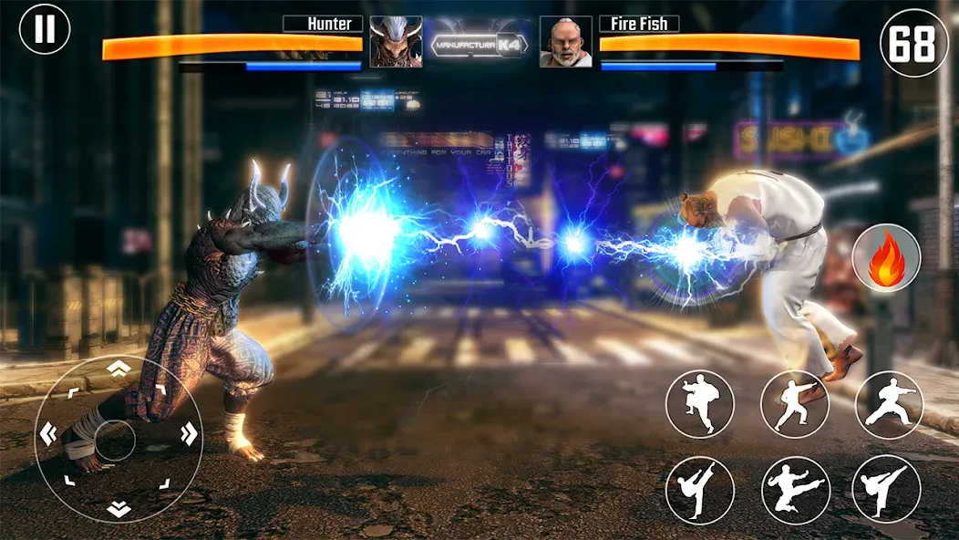 Kung Fu Fighting Karate Games (Кунгфу файтинг карате игры) МОД/Взлом [Меню, Бесконечные монеты и Открытые уровни] Screenshot 2