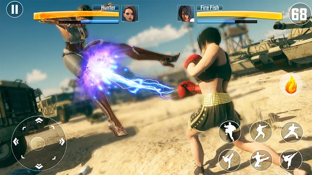 Kung Fu Fighting Karate Games (Кунгфу файтинг карате игры) МОД/Взлом [Меню, Бесконечные монеты и Открытые уровни] Screenshot 3
