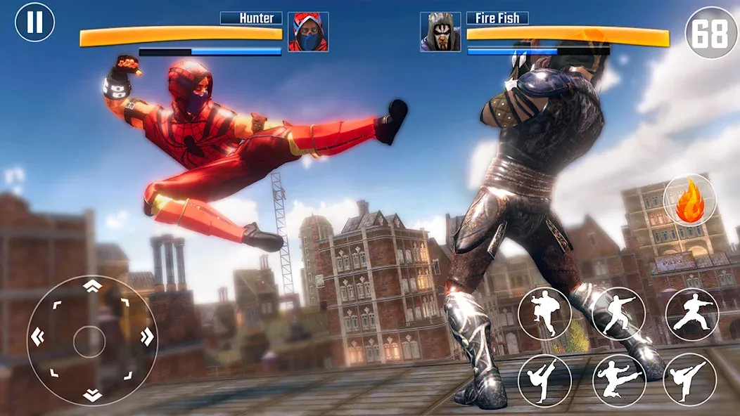 Kung Fu Fighting Karate Games (Кунгфу файтинг карате игры) МОД/Взлом [Меню, Бесконечные монеты и Открытые уровни] Screenshot 4