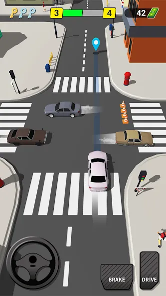 Pick Me Up 3D: Taxi Game (Пик Ми Ап 3Д) МОД/Взлом [Много денег, Монет и Все открыто] Screenshot 1
