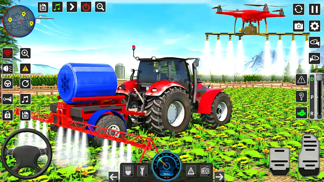 Real Tractor Driving Games (Риал Трактор Драйвинг Геймс) МОД/Взлом [Деньги, Монеты и Меню MOD] Screenshot 4