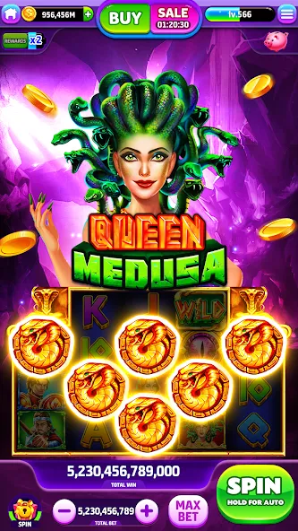 Spin To Rich - Vegas Slots (Спин Ту Рич) МОД/Взлом [Много монет, Открытые уровни и Мега MOD] Screenshot 3