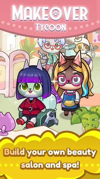 Idle Cat Makeover: Hair Salon МОД/Взлом [Бесконечные деньги, Монеты и Мега MOD] Screenshot 4