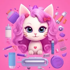 Скачать Idle Cat Makeover: Hair Salon Взлом (Много денег) на Андроид бесплатно