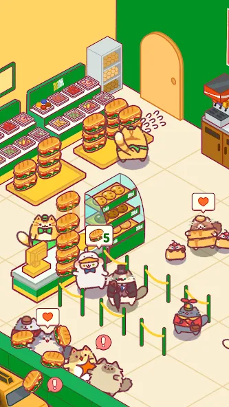 Cat Snack Bar: Cute Food Games (Кэт Снэк Бар) МОД/Взлом [Бесконечные деньги, Монеты и Мега MOD] Screenshot 2
