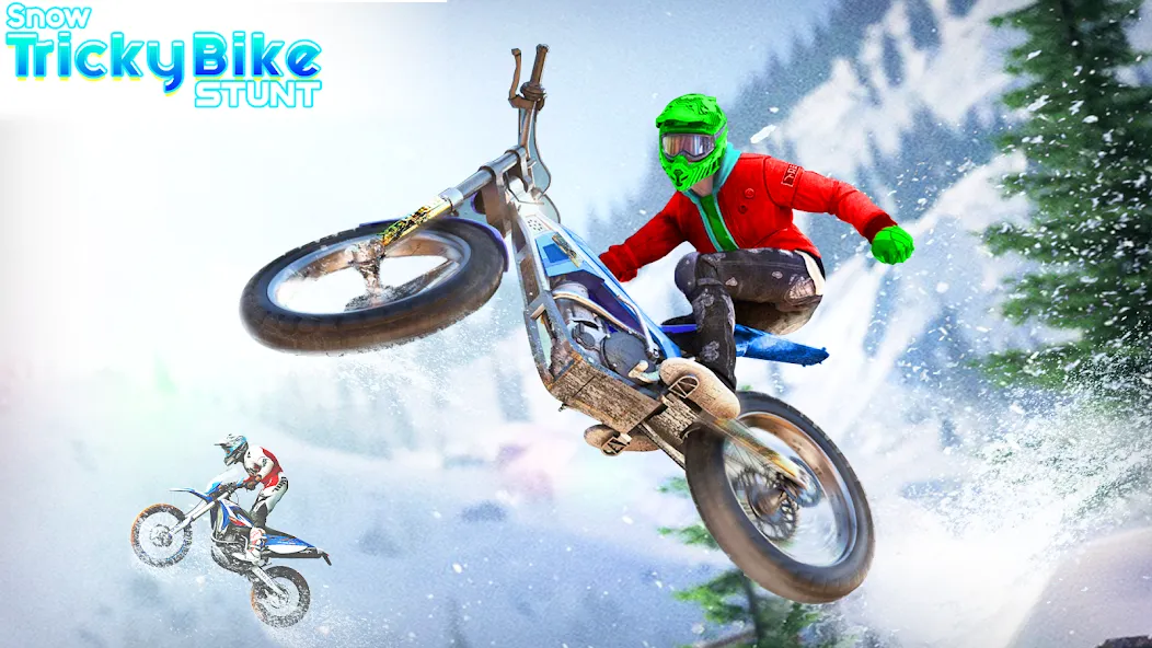 Snow Tricky Bike Stunt Race 3D МОД/Взлом [Меню, Бесконечные монеты и Открытые уровни] Screenshot 5