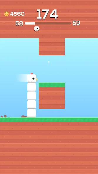 Square Bird - Flappy Chicken (Сквер Брд) МОД/Взлом [Много монет, Открытые уровни и Мега MOD] Screenshot 1