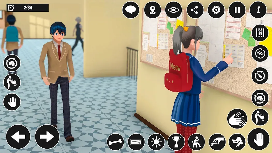 High School Boy Virtual Life МОД/Взлом [Много монет, Открытые уровни и Мега MOD] Screenshot 3
