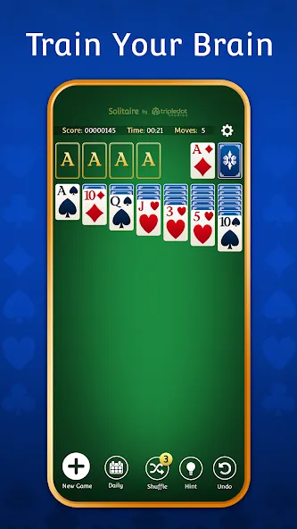 Solitaire: Classic Card Games МОД/Взлом [Меню, Бесконечные монеты и Открытые уровни] Screenshot 1