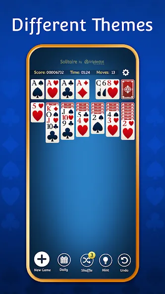 Solitaire: Classic Card Games МОД/Взлом [Меню, Бесконечные монеты и Открытые уровни] Screenshot 4