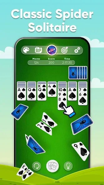 Spider Solitaire (Спайдер Солитер) МОД/Взлом [Бесконечные деньги, Монеты и Мега MOD] Screenshot 1
