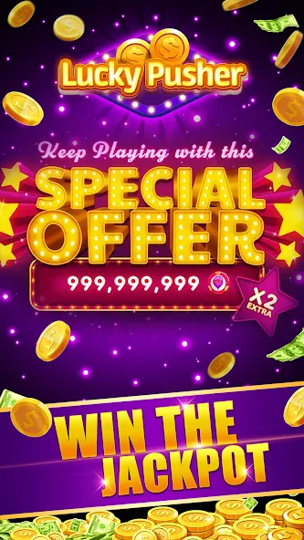 Lucky Cash Pusher Coin Games (Лаки Кэш Пушер Коин Геймс) МОД/Взлом [Бесконечные деньги, Монеты и Мега MOD] Screenshot 3
