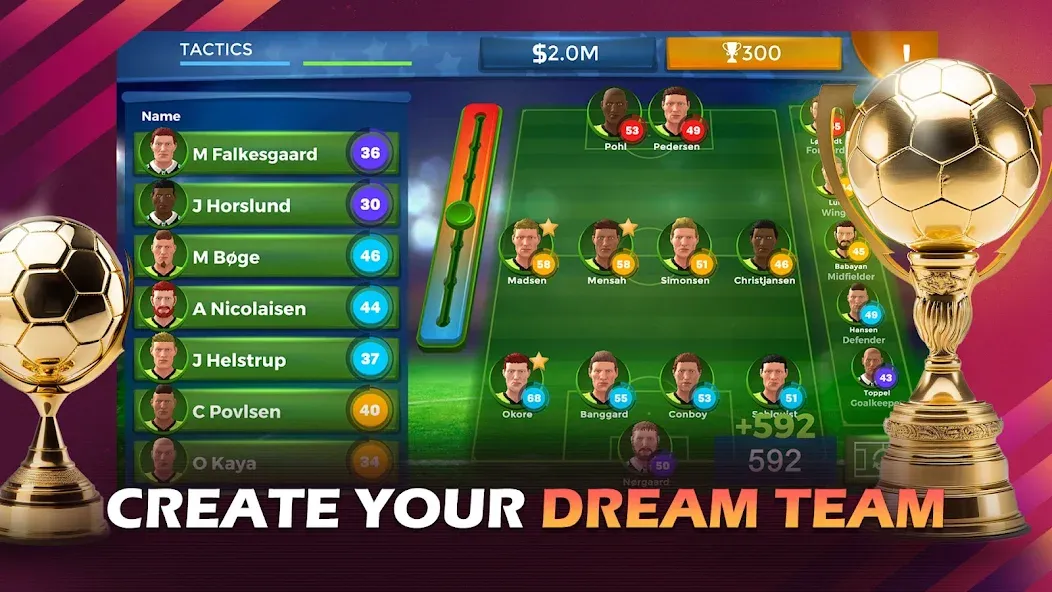 Pro 11 - Soccer Manager Game (Про 11) МОД/Взлом [Деньги, Монеты и Меню MOD] Screenshot 1