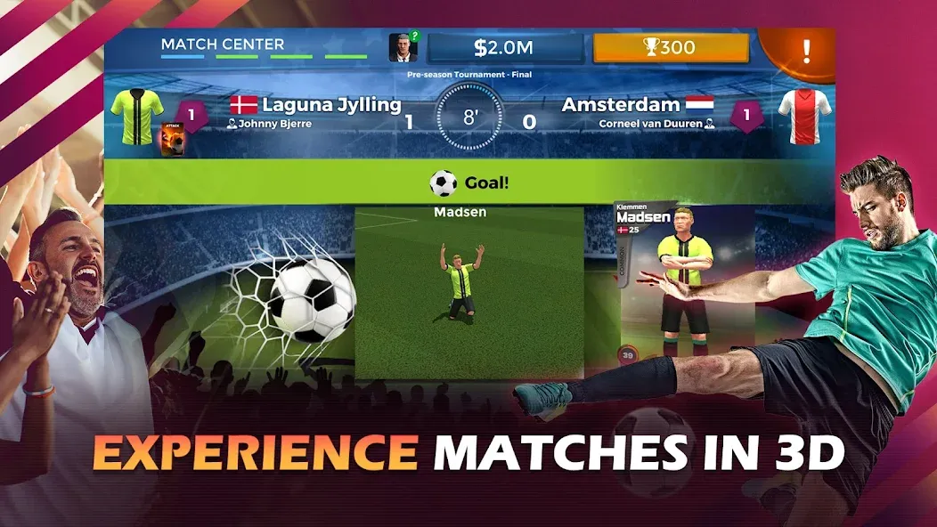 Pro 11 - Soccer Manager Game (Про 11) МОД/Взлом [Деньги, Монеты и Меню MOD] Screenshot 2