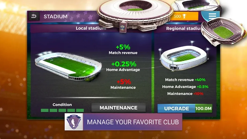 WSM - Women's Soccer Manager (ВСМ) МОД/Взлом [Деньги, Монеты и Меню MOD] Screenshot 2
