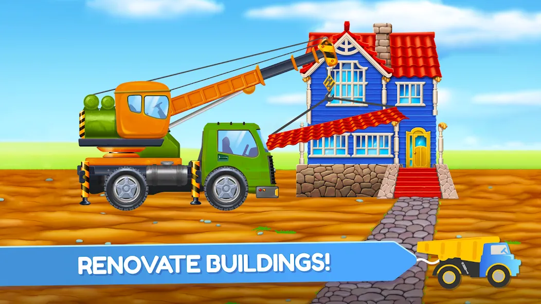 Build a House: Building Trucks МОД/Взлом [Меню, Бесконечные монеты и Открытые уровни] Screenshot 2