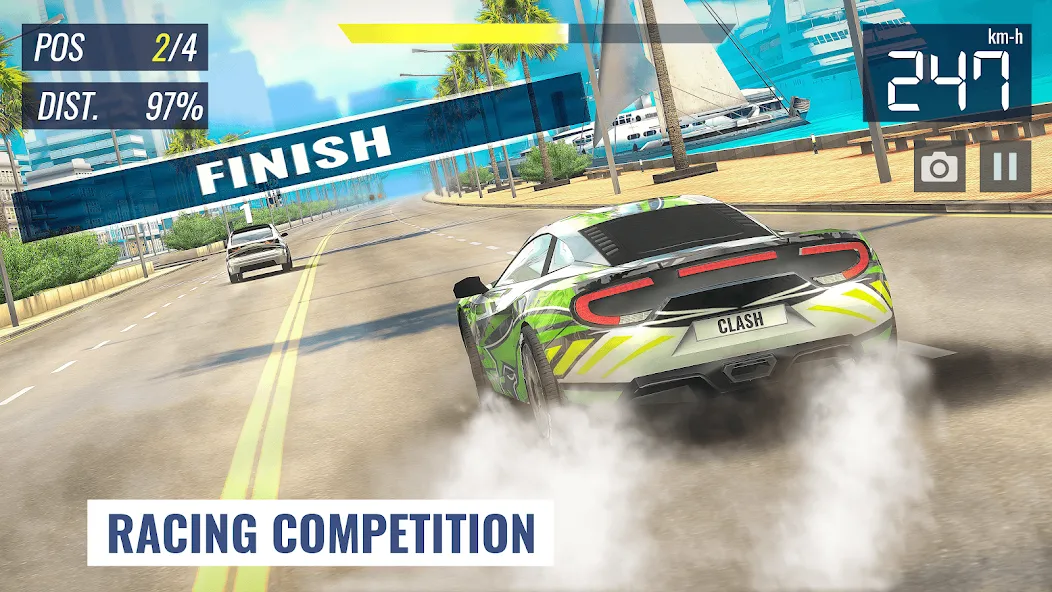 Racing Clash (Рейсинг Клэш) МОД/Взлом [Бесконечные деньги, Монеты и Мега MOD] Screenshot 3