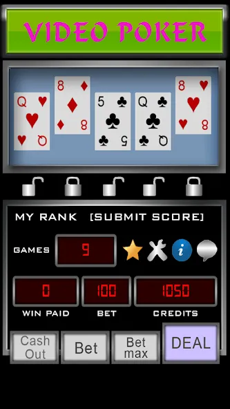 Video Poker (Видео Покер) МОД/Взлом [Много монет, Открытые уровни и Мега MOD] Screenshot 2