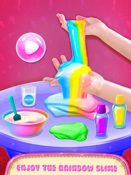 Make Fluffy Slime Maker Game МОД/Взлом [Меню, Бесконечные монеты и Открытые уровни] Screenshot 1