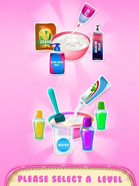 Make Fluffy Slime Maker Game МОД/Взлом [Меню, Бесконечные монеты и Открытые уровни] Screenshot 5